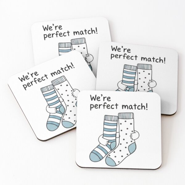 Item preview, We're Perfect Match Funny Cute Socks Relationship Valentines Day Couple Tiktok Meme Blue  designed and sold by SamiraArts.