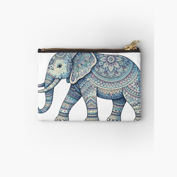 Item preview, Ethnic Tribal Elephant Blue – Traditional Tifa Mandala Ornament Art designed and sold by Gold Turtle  Lina.