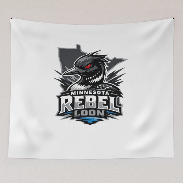 Artikelvorschau, Minnesota Rebel Loon Fierce Sports Logo Design entworfen und verkauft von JordanInk Studio.