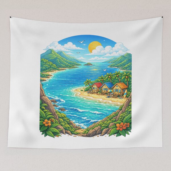 Item preview, Holiday Time On Beach designed and sold by elnexshop.