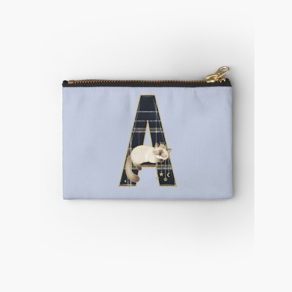 Item preview, Regal Sleeping Ragdoll Cat on Plaid Letter A - Luxury Feline Monogram designed and sold by Jchan24.