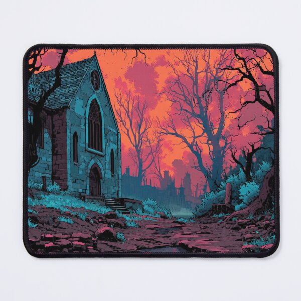 Item preview, Spooky Abandoned Church at Twilight designed and sold by Grimwald-Art.