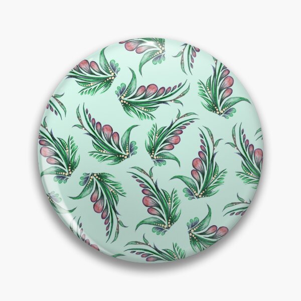 Item preview, Red-green branches, Ukrainian art, Petrykivka style, author's drawing designed and sold by Sunflower-7.