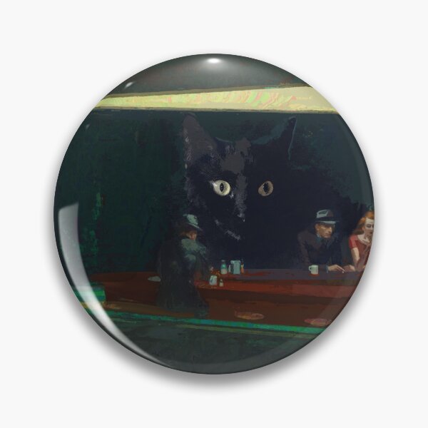 Item preview, Kuro Kitty in Art History: Nighthawks, Hopper designed and sold by NowellM.