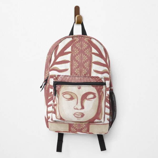 Item preview, Buddha Head Statue with Palm Fronds Watercolor - Fawn + Ruby designed and sold by Irene Estelle.