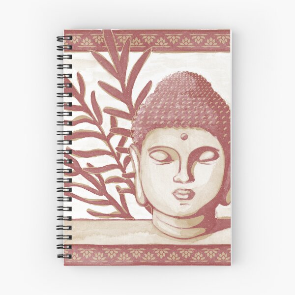 Item preview, Buddha Head Statue with Palm Fronds Watercolor - Fawn + Ruby designed and sold by Irene Estelle.