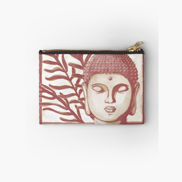 Item preview, Buddha Head Statue with Palm Fronds Watercolor - Fawn + Ruby designed and sold by Irene Estelle.