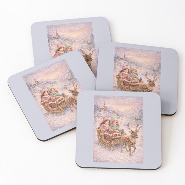 Item preview, Little Sister Winter Fairies on a Sleigh Ride designed and sold by Novel Works Studio.