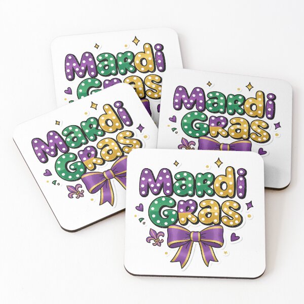 Item preview, Mardi Gras Coquette Bow, Mardi Gras, Mardi Gras, Happy Mardi Gras, Dalmatian Dots, Hand Drawn designed and sold by DesignDenDo ⭐⭐⭐⭐⭐.