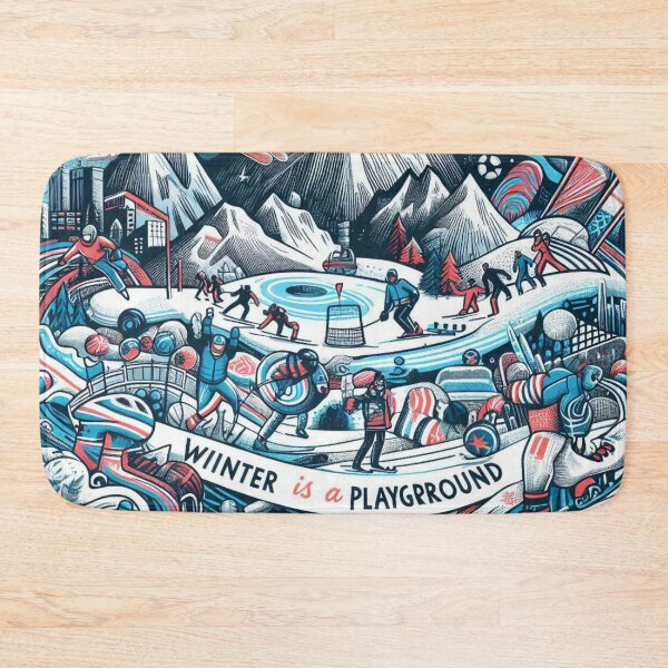 Item preview, Alpine Winter Illustration – Milano Cortina 2026 | Hand-Drawn Mountain Sports Art designed and sold by doorzz.