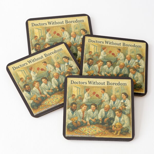 Item preview, Doctors Without Boredom – Whimsical Medical Humor Cartoon designed and sold by Rick London Gifts.