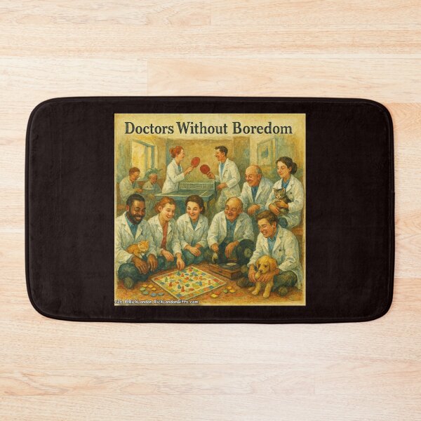 Item preview, Doctors Without Boredom – Whimsical Medical Humor Cartoon designed and sold by Rick London Gifts.