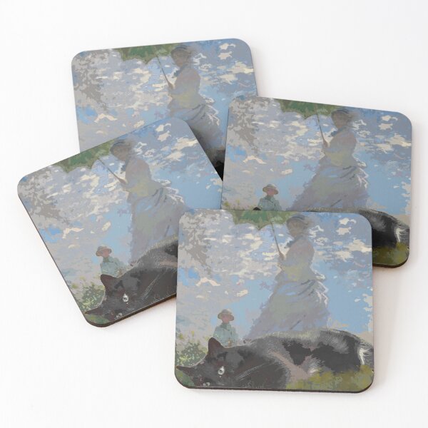 Item preview, Kuro Kitty in Art Hisrory: Woman with Parasol, Monet designed and sold by NowellM.