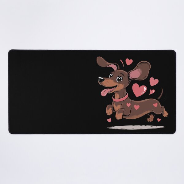 Item preview, Happy Dachshund with Hearts designed and sold by jkrphoto.