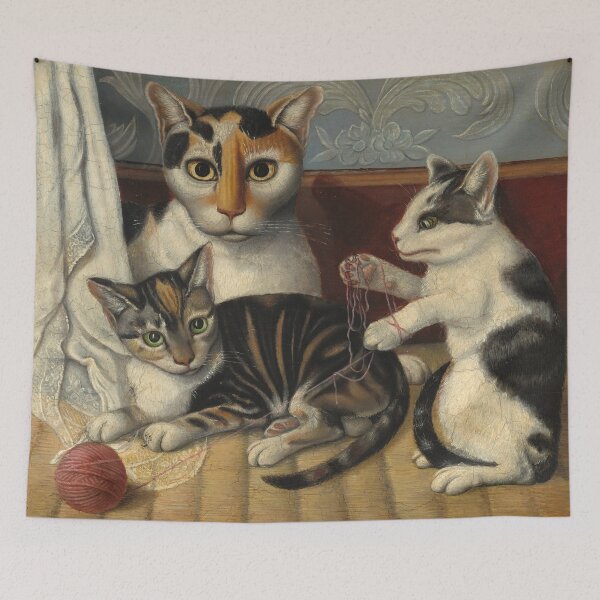 Item preview, Cat and Kittens (American 19th Century) designed and sold by dgelpicmdRB.