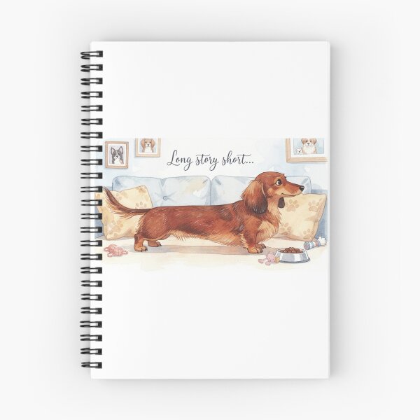 Item preview, Long Story Short Dachshund Art | Funny Doxie Dog Parent Illustration designed and sold by Dariusz.K.