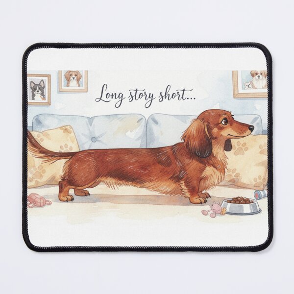 Item preview, Long Story Short Dachshund Art | Funny Doxie Dog Parent Illustration designed and sold by Dariusz.K.