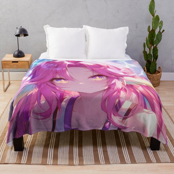 Item preview, Jibril No Game No Life Celestial Wings Halo Pink Hair Anime Girl designed and sold by mildaclairmo.
