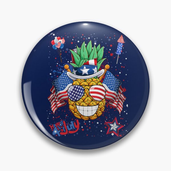 Item preview, 4th of July Funny Pineapple with Sunglasses designed and sold by MugsAndDuds.