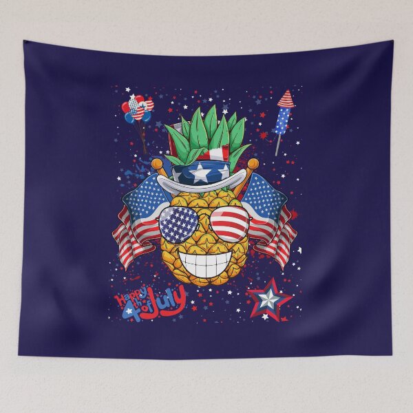 Item preview, 4th of July Funny Pineapple with Sunglasses designed and sold by MugsAndDuds.