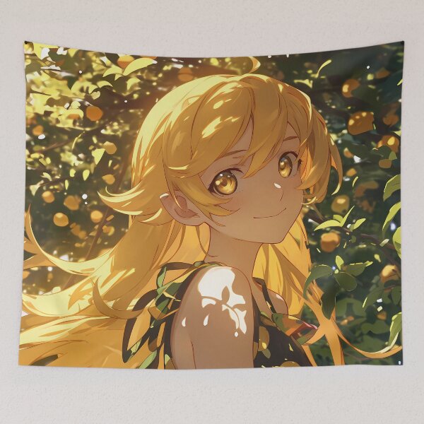 Item preview, Shinobu Oshino Bakemonogatari Golden Sunshine Leafy Summer Smile designed and sold by mildaclairmo.