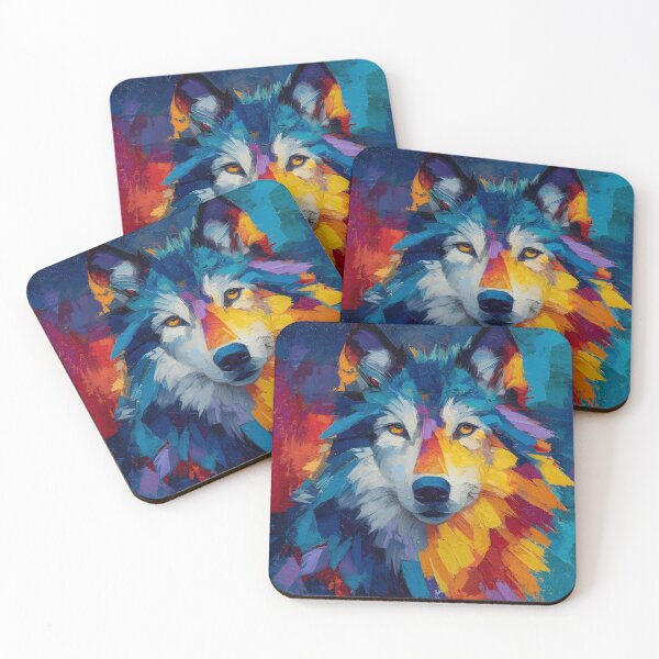 Item preview, Colorful Wolf Portrait designed and sold by daila70.