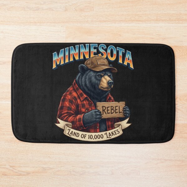 Item preview, Minnesota Rebel loon Bear - Land of 10,000 Lakes designed and sold by The Grumpy Pet Club.