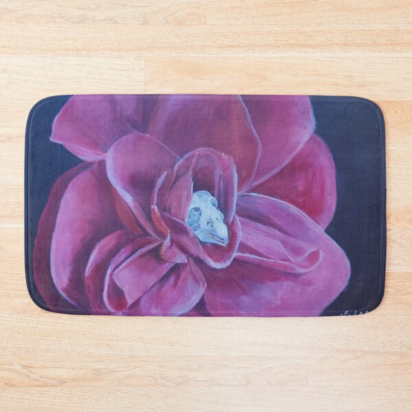 Item preview, Bird skull inside a red rose designed and sold by aprilwebbartist.