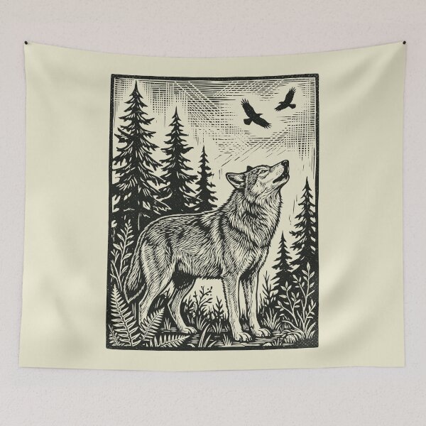 Item preview, Northwestern Wolf Folklore Vintage Forestcore Nature designed and sold by Y-Vibes.