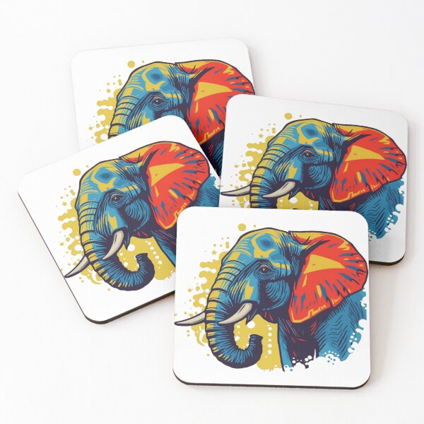 Item preview, Colorful Elephant Pop Art Illustration designed and sold by ShadyArfaa.