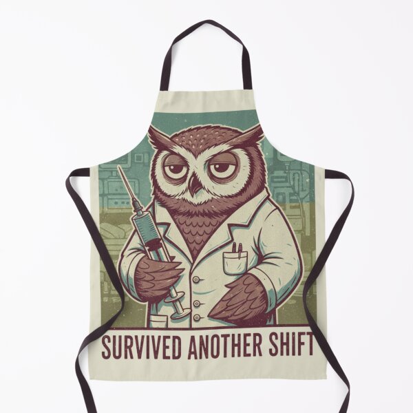 Item preview, Survived Another Shift Owl | Night Shift Nurse Medical Humor designed and sold by Dariusz.K.