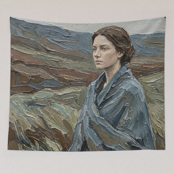 Item preview, Jane Eyre – Resolve and Independence | Textured Literary Portrait designed and sold by SavinMercantile.