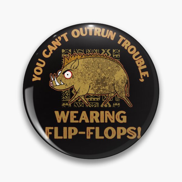 Item preview, You Can't Outrun Trouble in Flip Flops! designed and sold by joztees.
