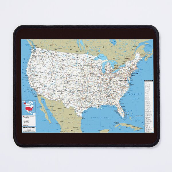 Item preview, United States Road Map  designed and sold by PIXEL POP DESIGNS - Beyond the Norm!.