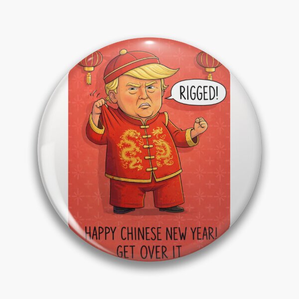 Item preview, Man in Dragon Robe Yelling "Rigged!" – Chinese New Year Satire with Red Lanterns designed and sold by Places On Earth.