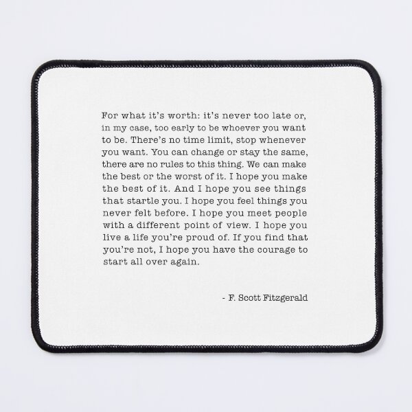 Item preview, For what it s worth... F. Scott Fitzgerald  designed and sold by corbrand.