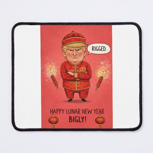 Item preview, Arms Crossed Man in Chinese Outfit – Lunar New Year Satire with Fireworks designed and sold by Places On Earth.