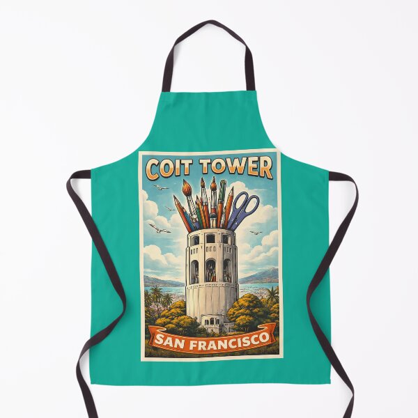 Item preview, A playful illustrated poster featuring Coit Tower designed and sold by PIXEL POP DESIGNS - Beyond the Norm!.