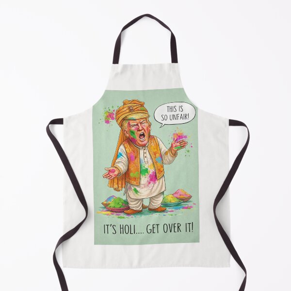 Item preview, American in Indian Sherwani Complaining at Holi Festival – Colorful Satirical Greeting designed and sold by Places On Earth.