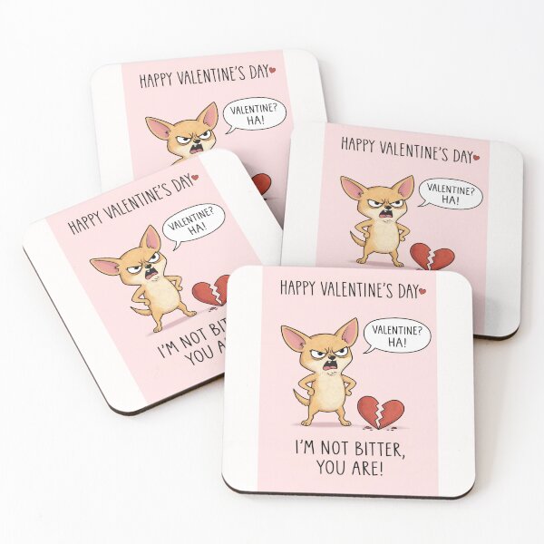 Item preview, Angry Chihuahua Shouting “Valentine? Ha!” – Anti-Valentine’s Day Humor designed and sold by Places On Earth.