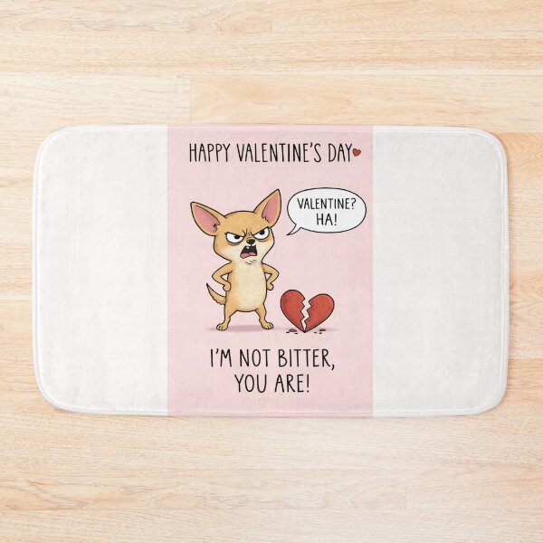 Item preview, Angry Chihuahua Shouting “Valentine? Ha!” – Anti-Valentine’s Day Humor designed and sold by Places On Earth.