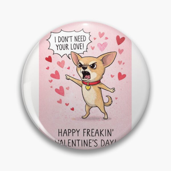 Item preview, Chihuahua Pointing and Yelling – Anti-Valentine’s Rant with Love Heart Backdrop designed and sold by Places On Earth.