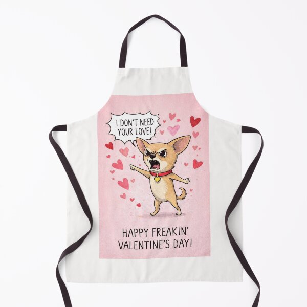 Item preview, Chihuahua Pointing and Yelling – Anti-Valentine’s Rant with Love Heart Backdrop designed and sold by Places On Earth.
