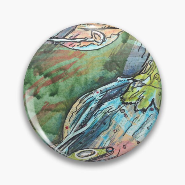 Item preview, Toothy monster abstract painting designed and sold by CrittersByLola.
