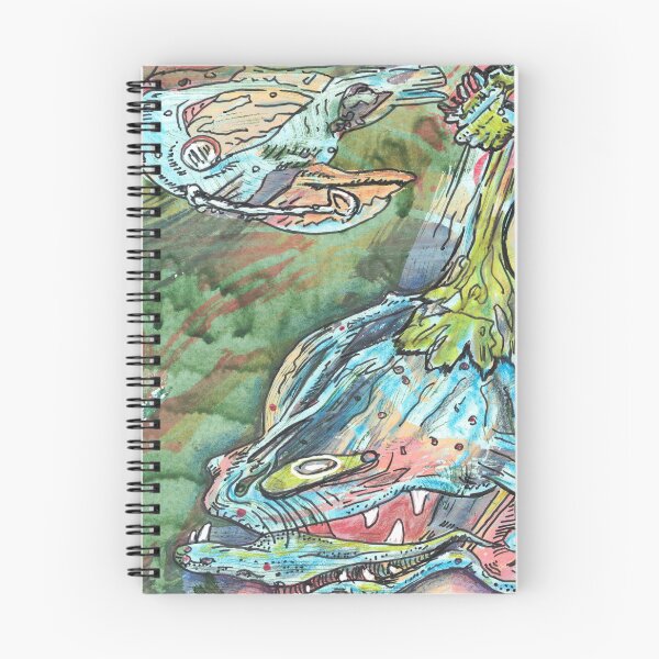 Item preview, Toothy monster abstract painting designed and sold by CrittersByLola.