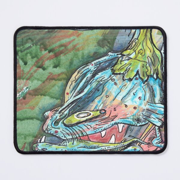 Item preview, Toothy monster abstract painting designed and sold by CrittersByLola.