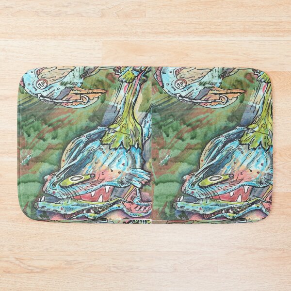 Item preview, Toothy monster abstract painting designed and sold by CrittersByLola.
