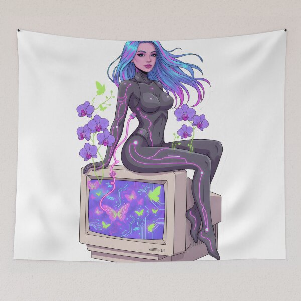 Item preview, Retro Future Mental Health Reboot Sultry Android Self Care Vaporwave Aesthetic designed and sold by StickyGuys.