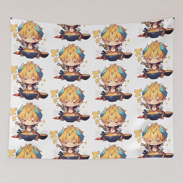 Item preview, Gilgamesh Fate Grand Order Kawaii Chibi Ramen King designed and sold by mildaclairmo.