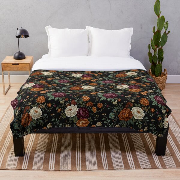 Item preview, Moody Vintage Botanical - Patrón de pintura al óleo floral oscuro designed and sold by ZEYCAT.